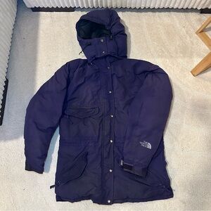 The North Face Men’s Purple Puffer Feather Jacket Full Button